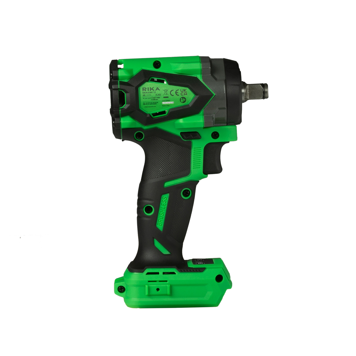 Rikä RK40 40V 1/2in Cordless Compact Impact Wrench | 480Nm Nut-Busting Torque | Friction Ring | Brushless Motor | Body Only